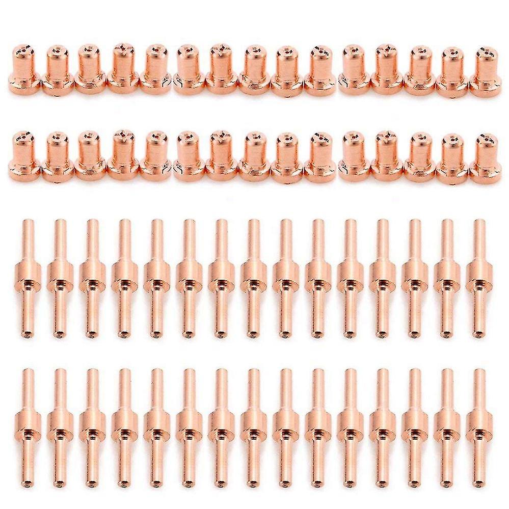 60pcs Red Copper Electrodes&nozzles Kit Compatible Pt31 Lg40 40a Cutting
