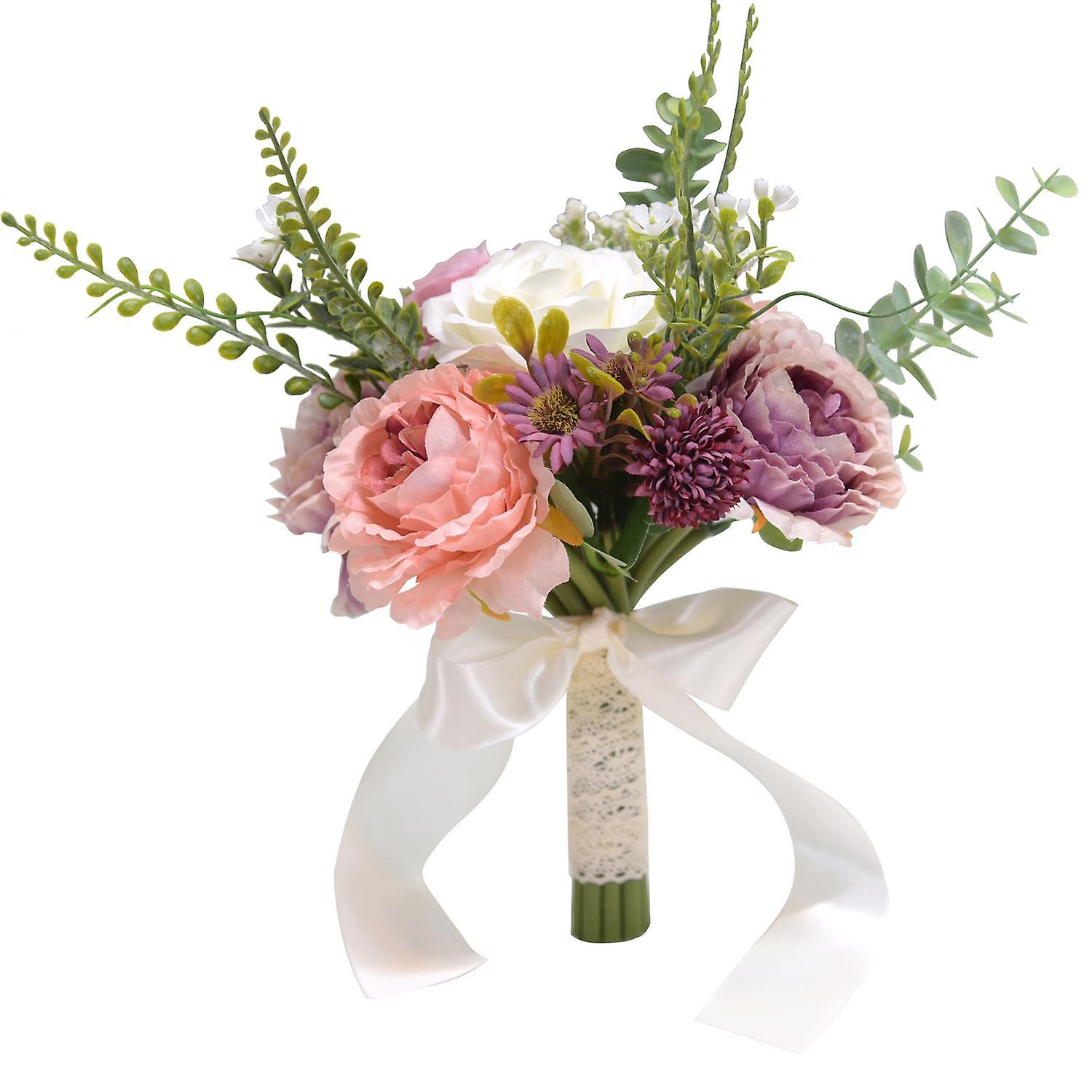 ZHOUBA Artificial Flower Exquisite Fresh-keeping Aesthetic Artificial Bridal Bouquet Marriage Suppli