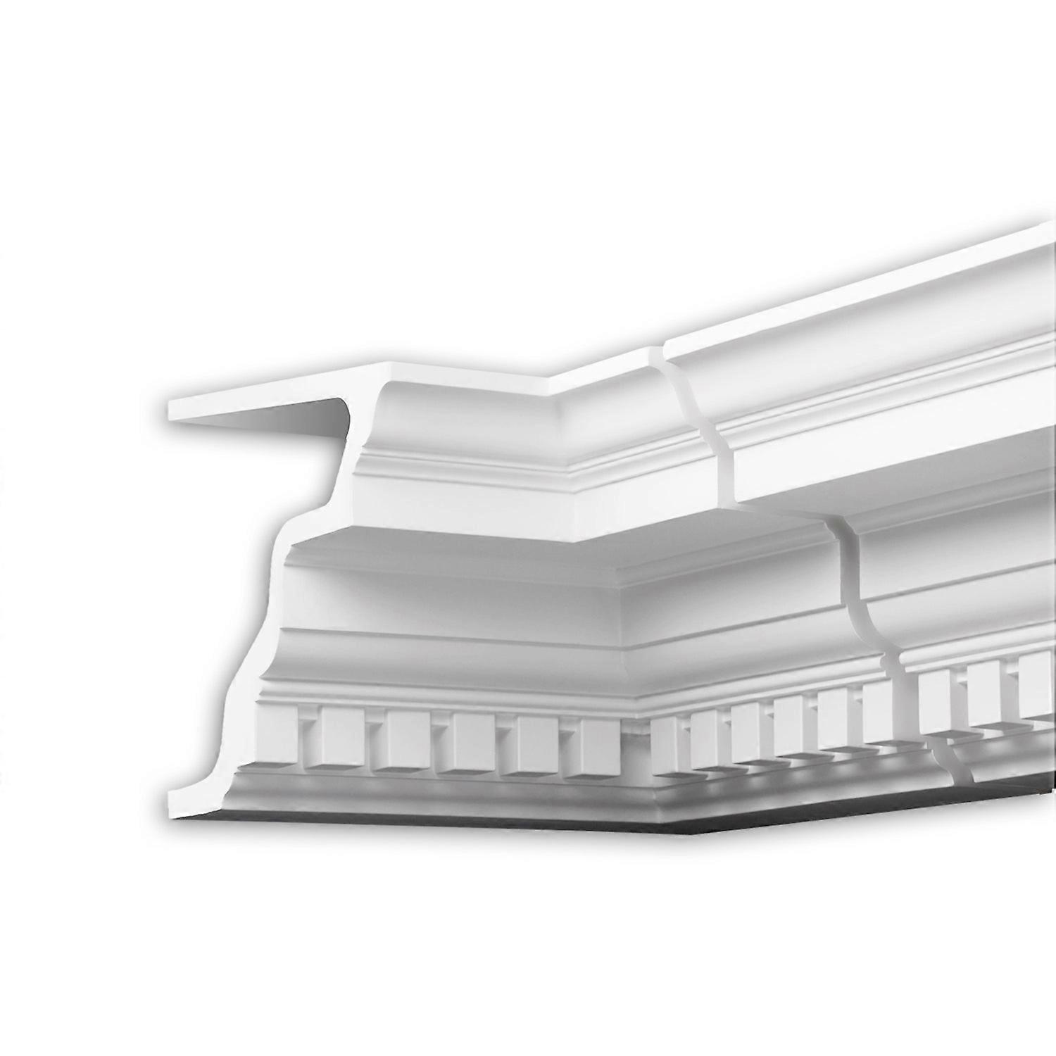 Profhome Decor 1 x Internal angle joint element 402321 Profhome white Rigid polyurethane foam pre-primed lightweight, stur