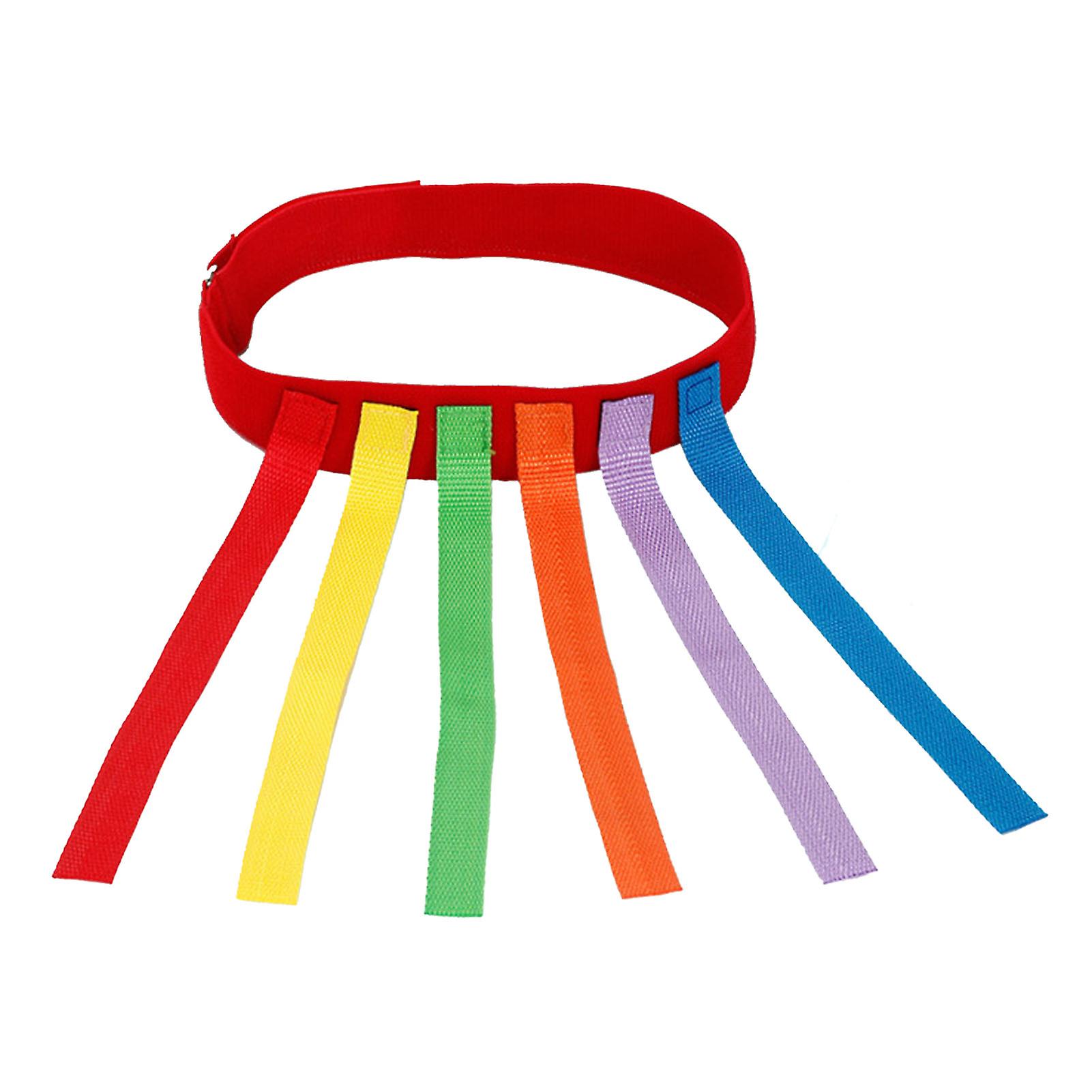 Verdant Touch Kids Catching Tail Belt Children Catching Tail Training Belt with 6 Tails, Red, Parent Child Activity Game Props