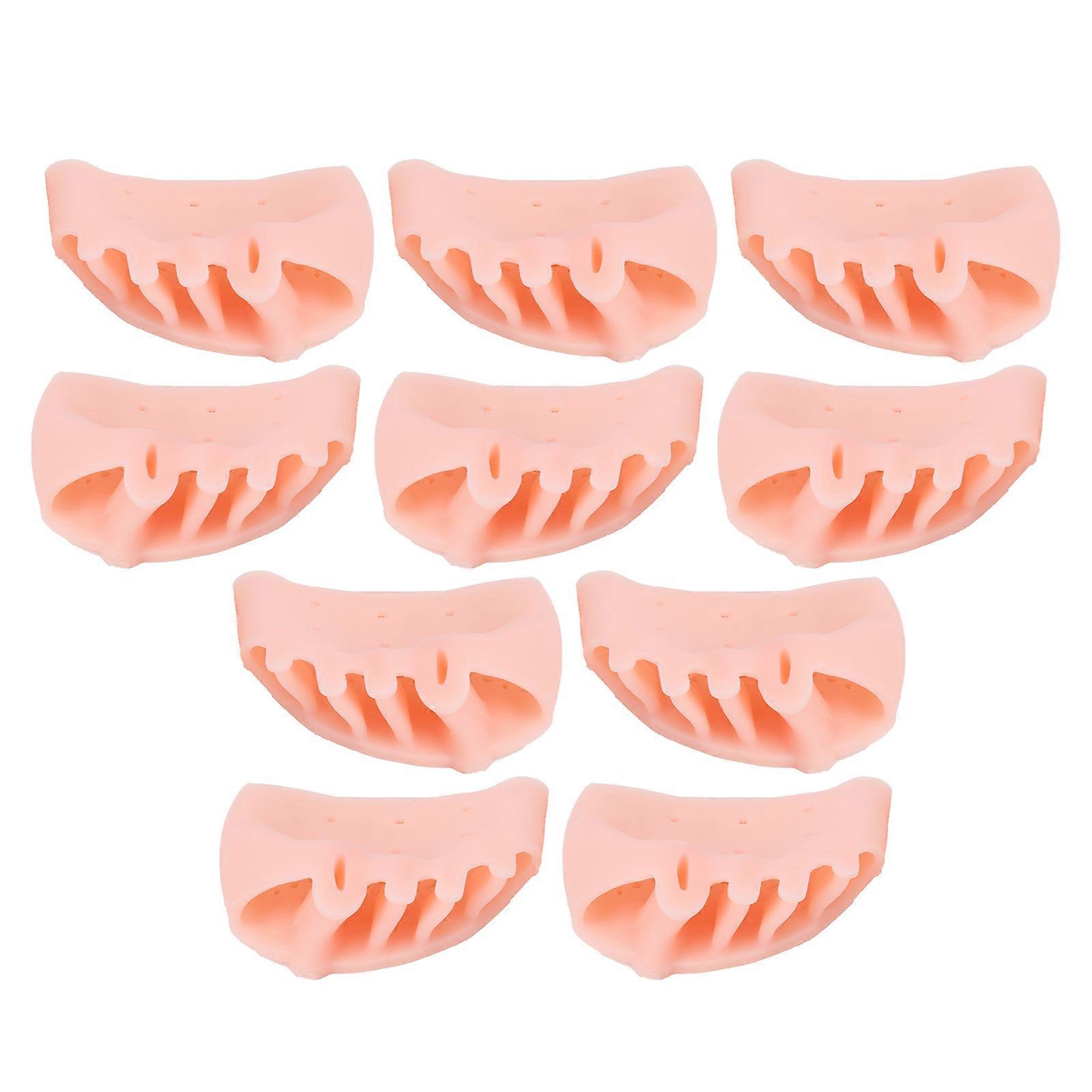 5Pair Silicone Foot Thumb Eversion Corrector Toe Orthosis Separator Overlap SplitterSkin Color