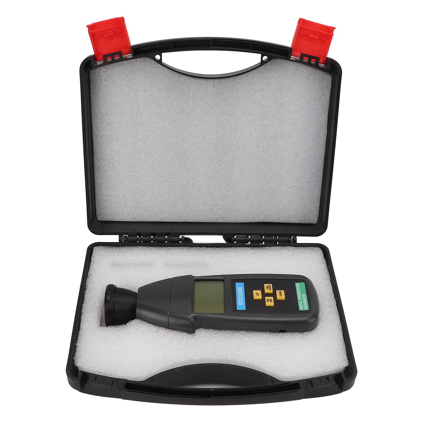 DT2239B LCD Digital Stroboscope Handheld Flash Tachometer Non Contact Stroboscope Tachometer 60-19,999RPM