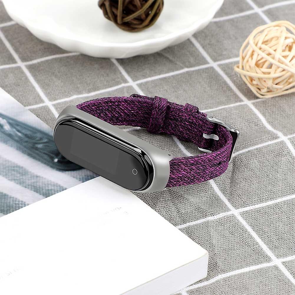 Canvas Watch Band Wrist Strap for Xiaomi Mi Band 4/3