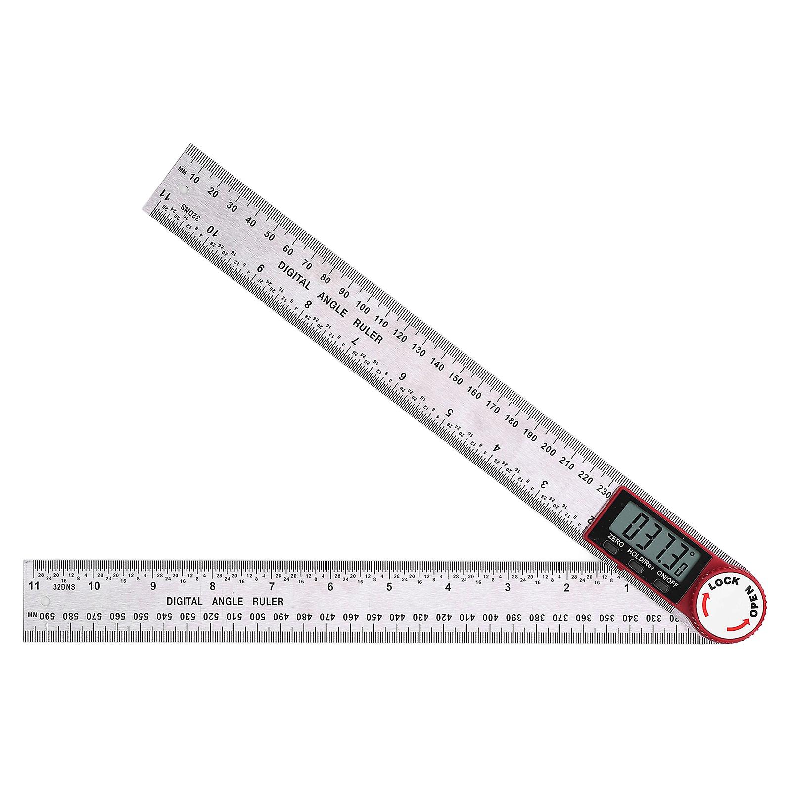 Angle Finder 360° Digital Display Durable Stainless Steel Portable Electronic Measuring Ruler for Woodworking300mm