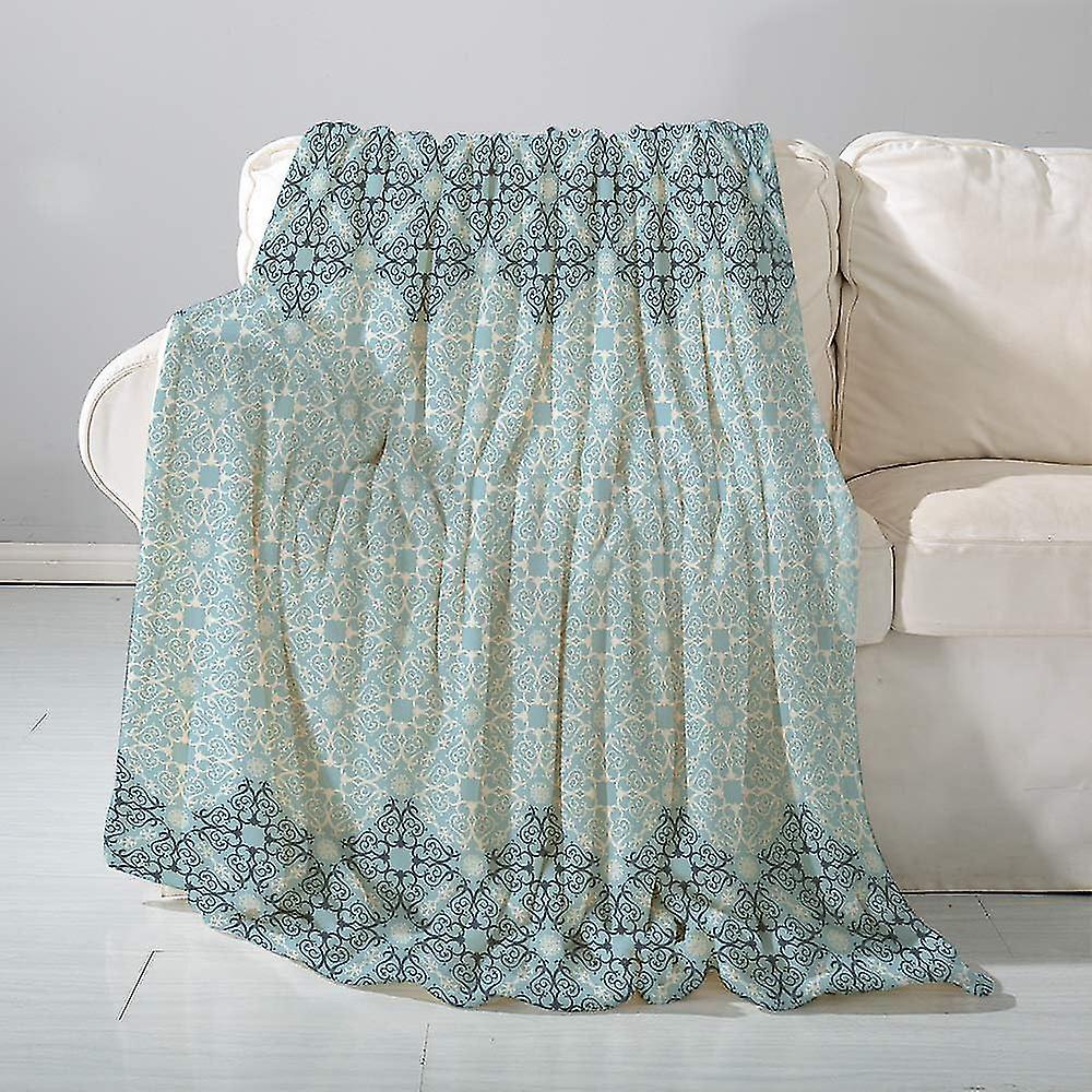 Flannel Blanket Sofa Throwmoroccan,modern Design With Eastern Ethnic Style Forms Ivy Frame Like In Two- Versatile Blanket Fluffy Soft Throw For Bed An