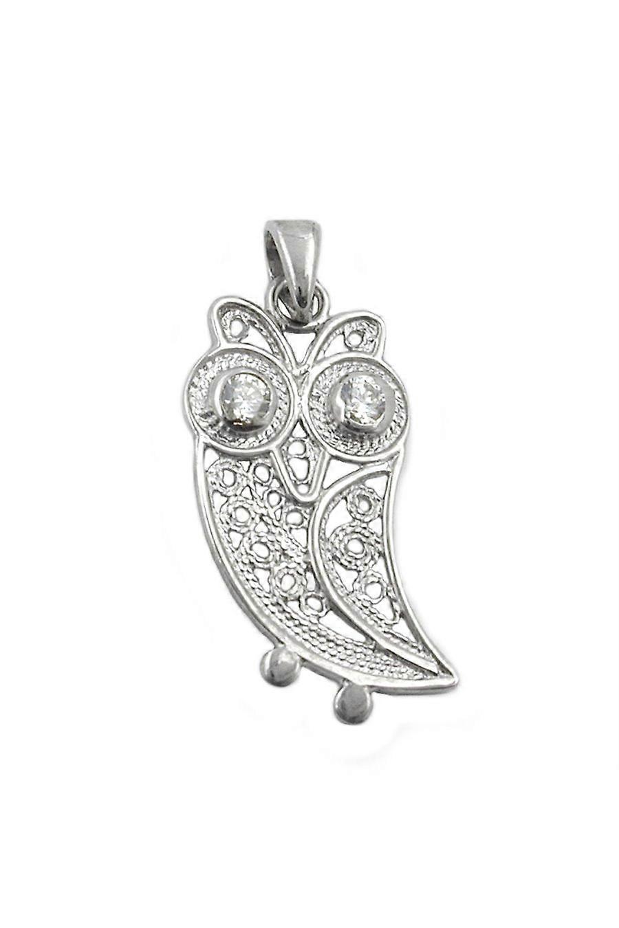 Pendant Owl Cubic Zirconia Silver 925 - Gl93306