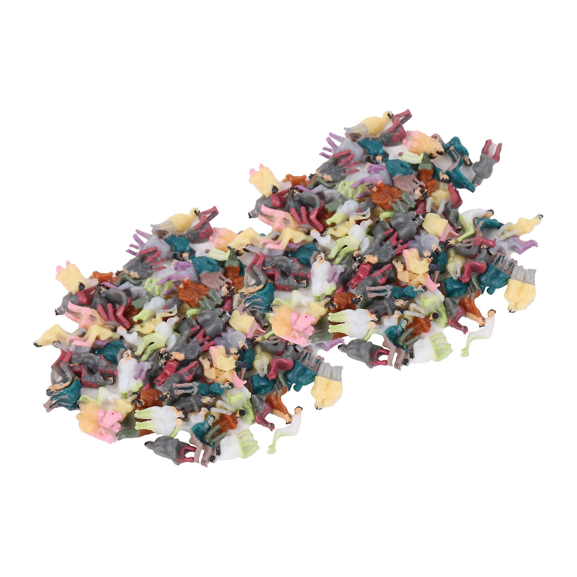 200PCS Muticolor Painted People Figures Model N Scale Train 1:150 Layout