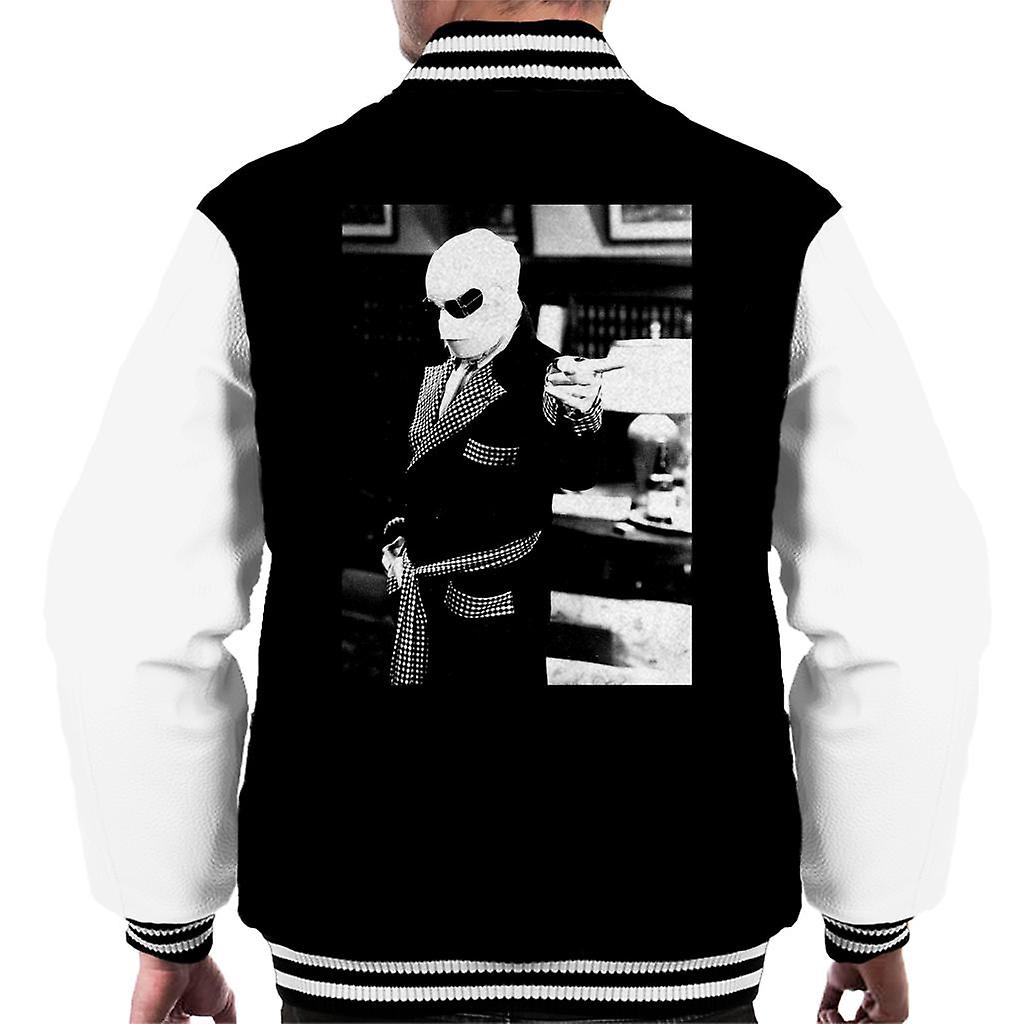 The Invisible Man Pointing Off Screen Men's Varsity Jacket