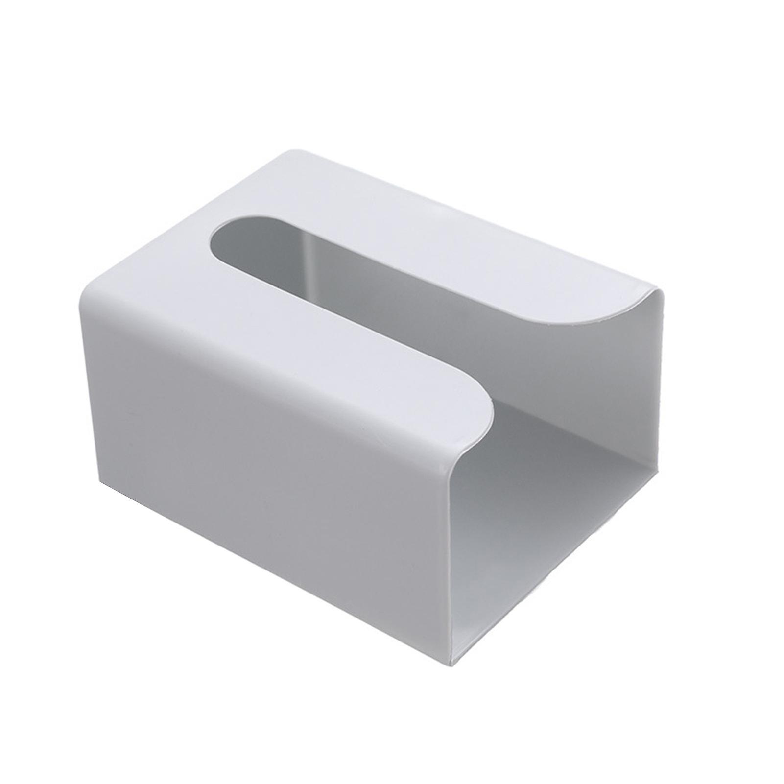 Wall Mount Simple Tissue Holder Punch-free Multifunctional Tissue Storage Box
