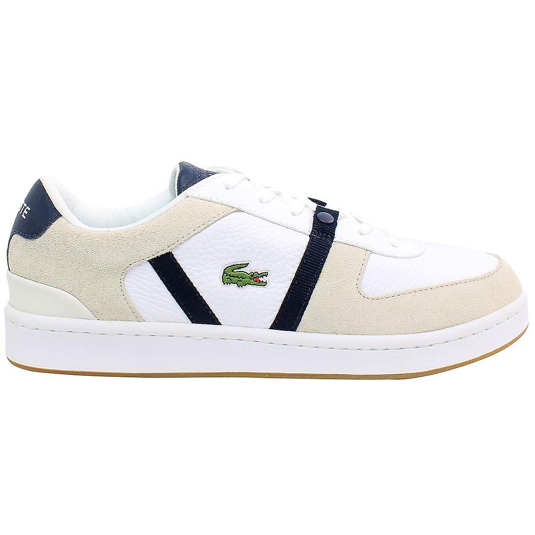 Lacoste Splitstep 120 2 SM LaceUp Vit Mocka Läder Herr Tränare 39SMA0058 WN1