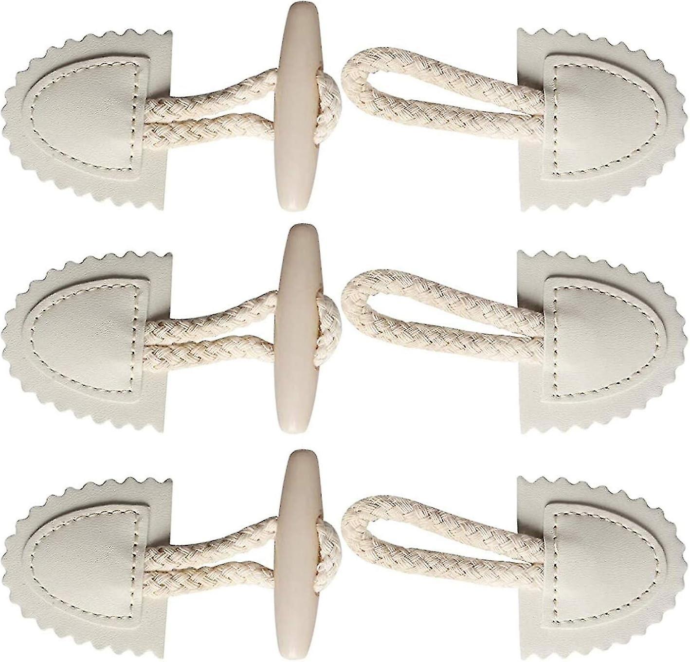 Jacket Replacement Buttons, Horn Buttons, 10 Pairs Sewing Buttons, DIY Craft Decorations(White)