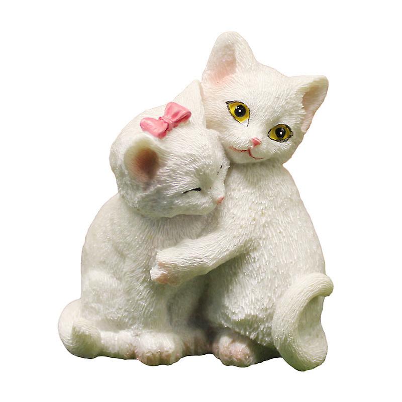 (Y)Resin handicrafts, cute cats, desktop decorations, creative couples, cats, rural homes, resin ornaments