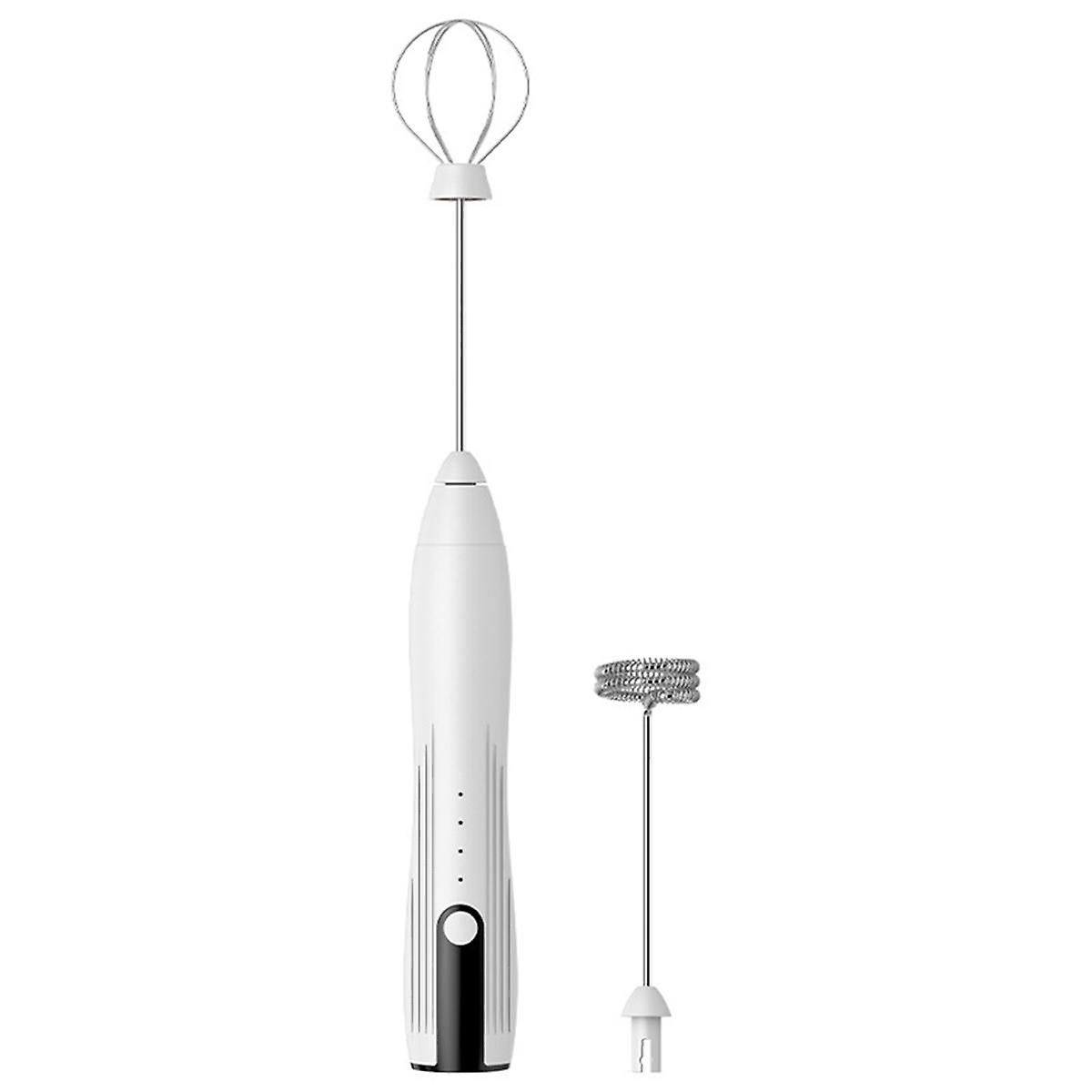 Handheld Milk Frother, USB Rechargeable Milk Frother, Mini Milk Frother, 3-Speed Adjustable for Eggs and Milk