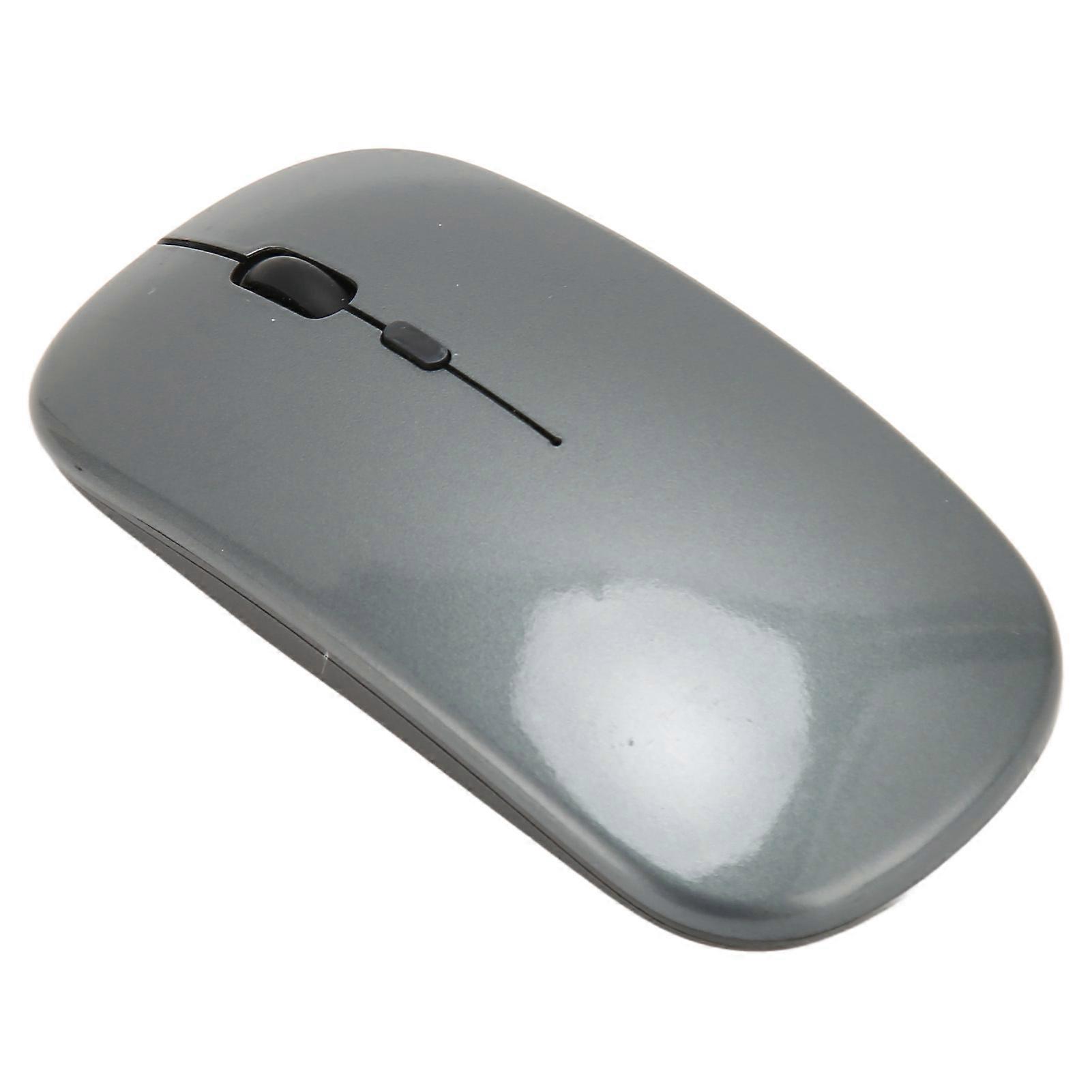 Wireless USB Mouse Rechargeable Low Noise Wireless Computer Mouse for Work Study Leisure Time Grey