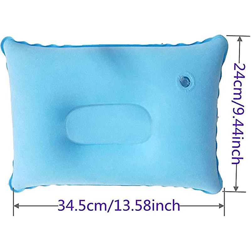 3 Pack Ultralight Inflatable Camping Travel Pillow Small Squared Flocked Fabric Air For Compact Comfortable Ergonomic Inflating