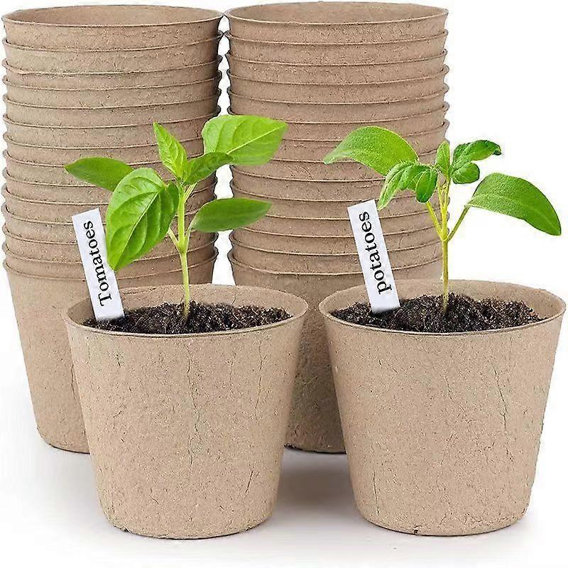90 Pieces Small Biodegradable Seed Pots Seedling Fiber Seed Pots Biodegradable Plants