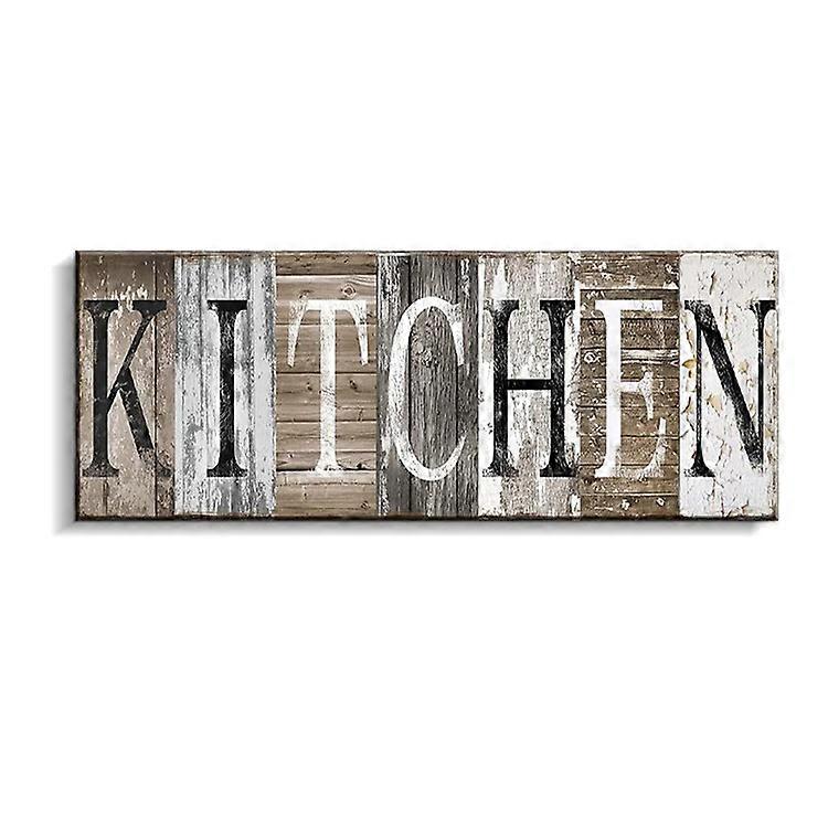 Rustic Farmhouse Kitchen Wall Decor Canvas Prints Wall Decor (With Solid Wood Inner Frame)29*15*0.5cm