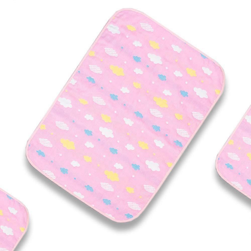 Baby Diaper Changing pad, Reusable Oversized Waterproof pad, Breathable Diaper pad (70x80cm), Machine Washable Portable Diaper pad,(Pink)