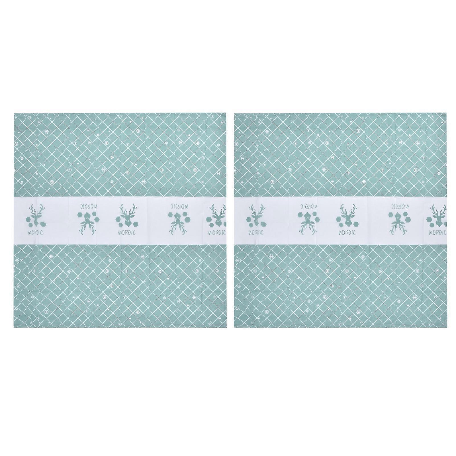 2Pcs Table Cloth PVC Table Cover Waterproof and Oilproof Easy to Clean Convenient for DinnerElk