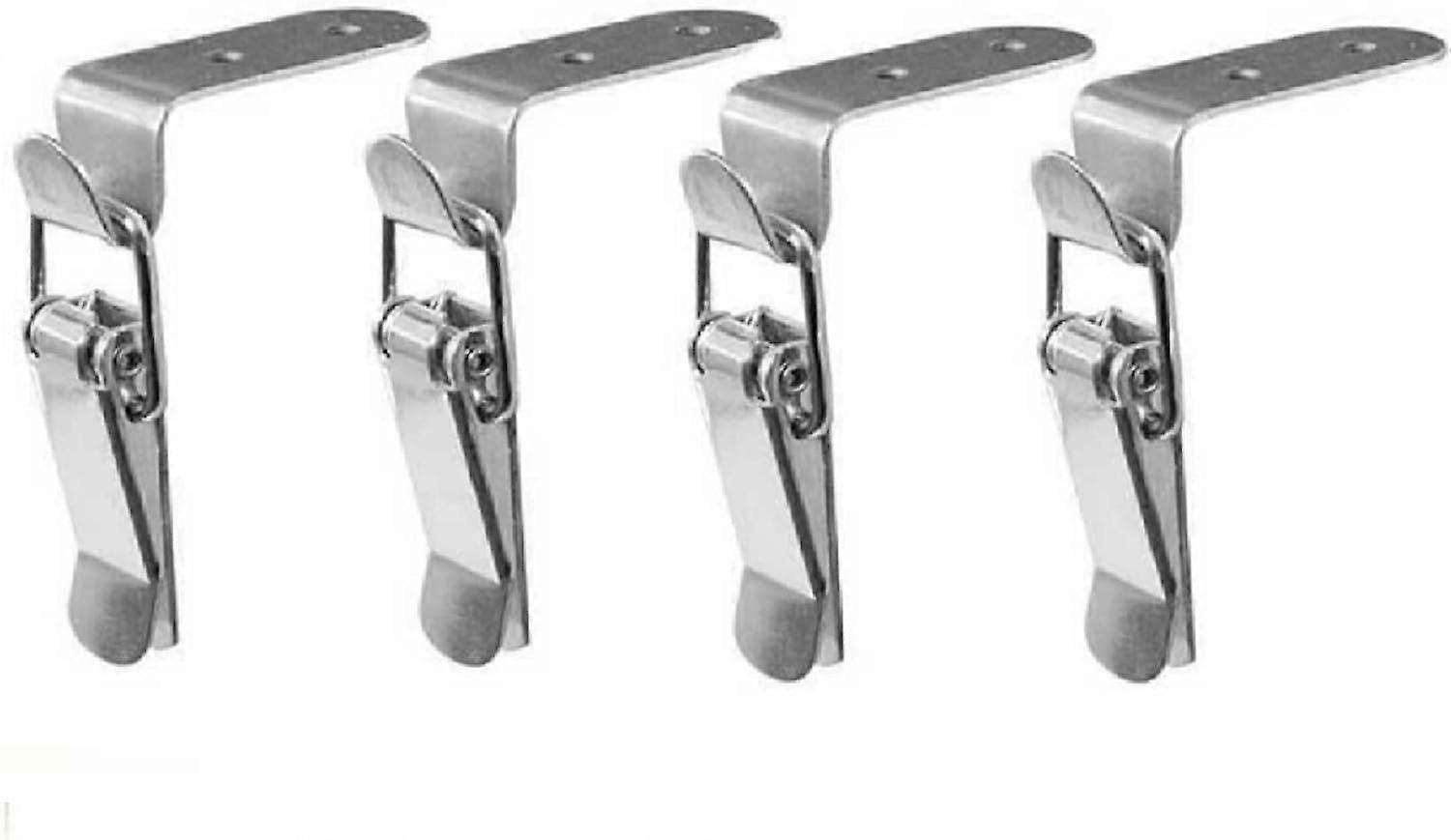 4 Pieces Toggle Latch, Lever Latch Spring Catch Latch Stainless Steel Toggle for Tool Chest, Latch Lever, Drawer, Toolbox, Cupboard, Cabinet, Box (4PC