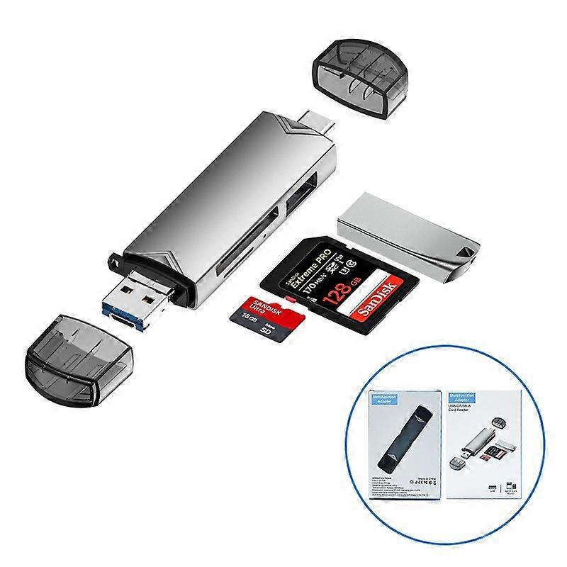 USB3.0 multi-function card reader type-c Android mobile phone computer OTG camera SD/TF/U disk