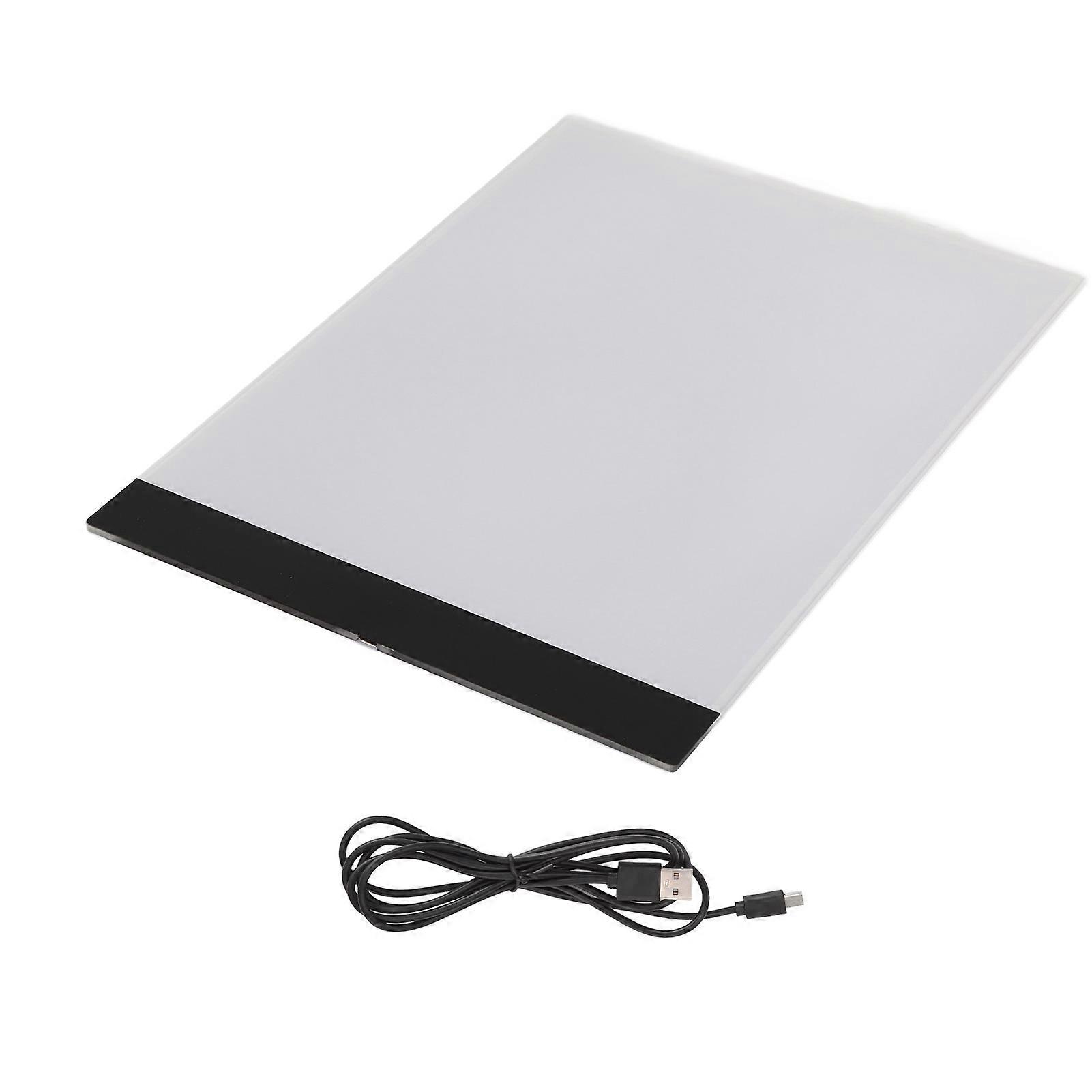 LED Light Box Tracer Efficient Light Transmission Soft White Light USB Charging Ultra Thin A4 Tracing Pad for Stenciling