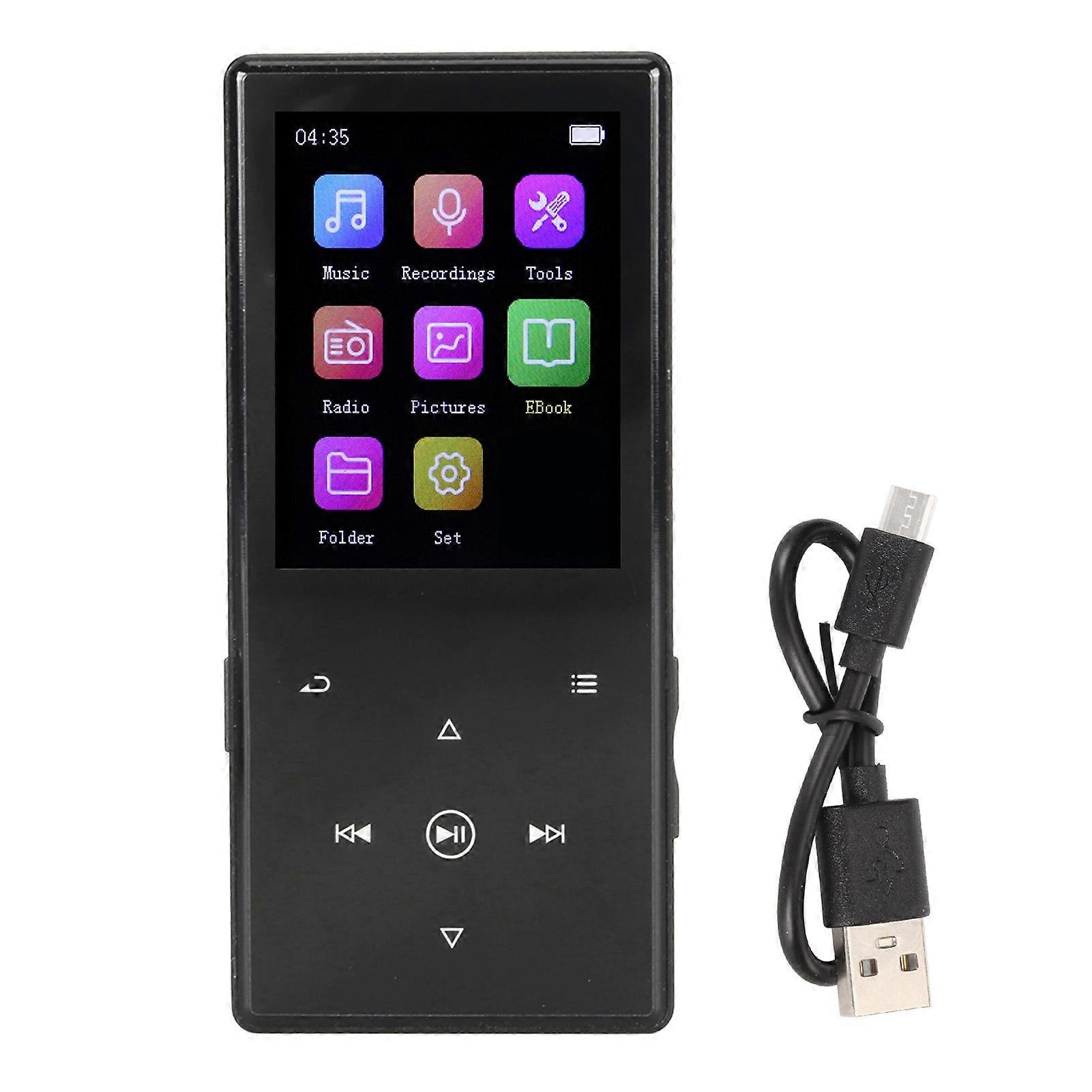 MP3 Player Multifunction HiFi Lossless Sound Noise Canceling Electric Book Color Screen Ultra Thin MP4 Music Player 64GB
