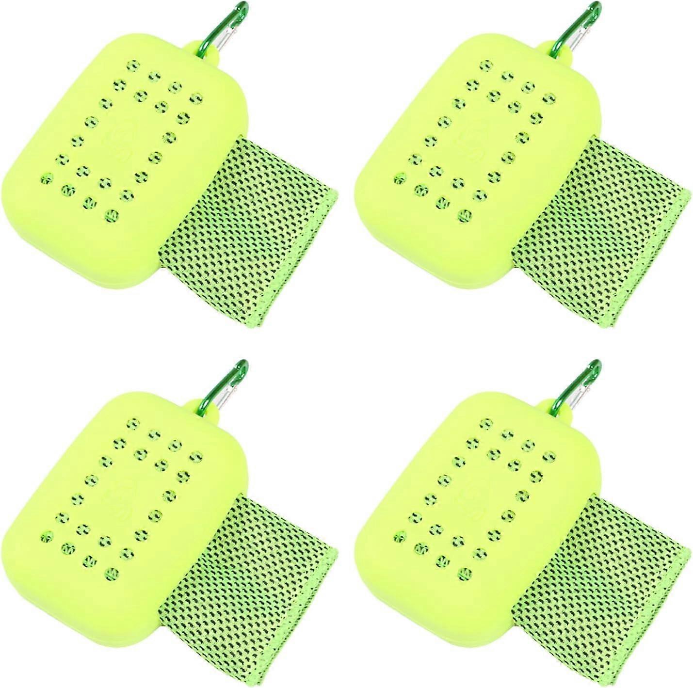 Towel Quick Drying Cooling Towel With Storage Box Breathable Chilly Towel Gym Towels For Running Gym Fitness 4 Pieces