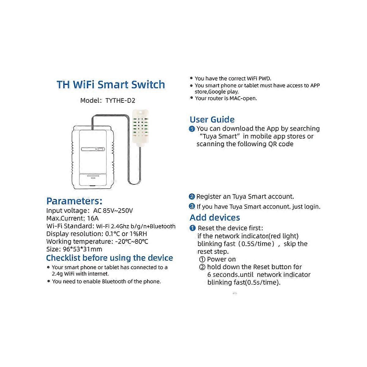 WiFi -16 Switch Tuya Wireless Control with Power Consumption Monitoring Temperature and Humidity Th