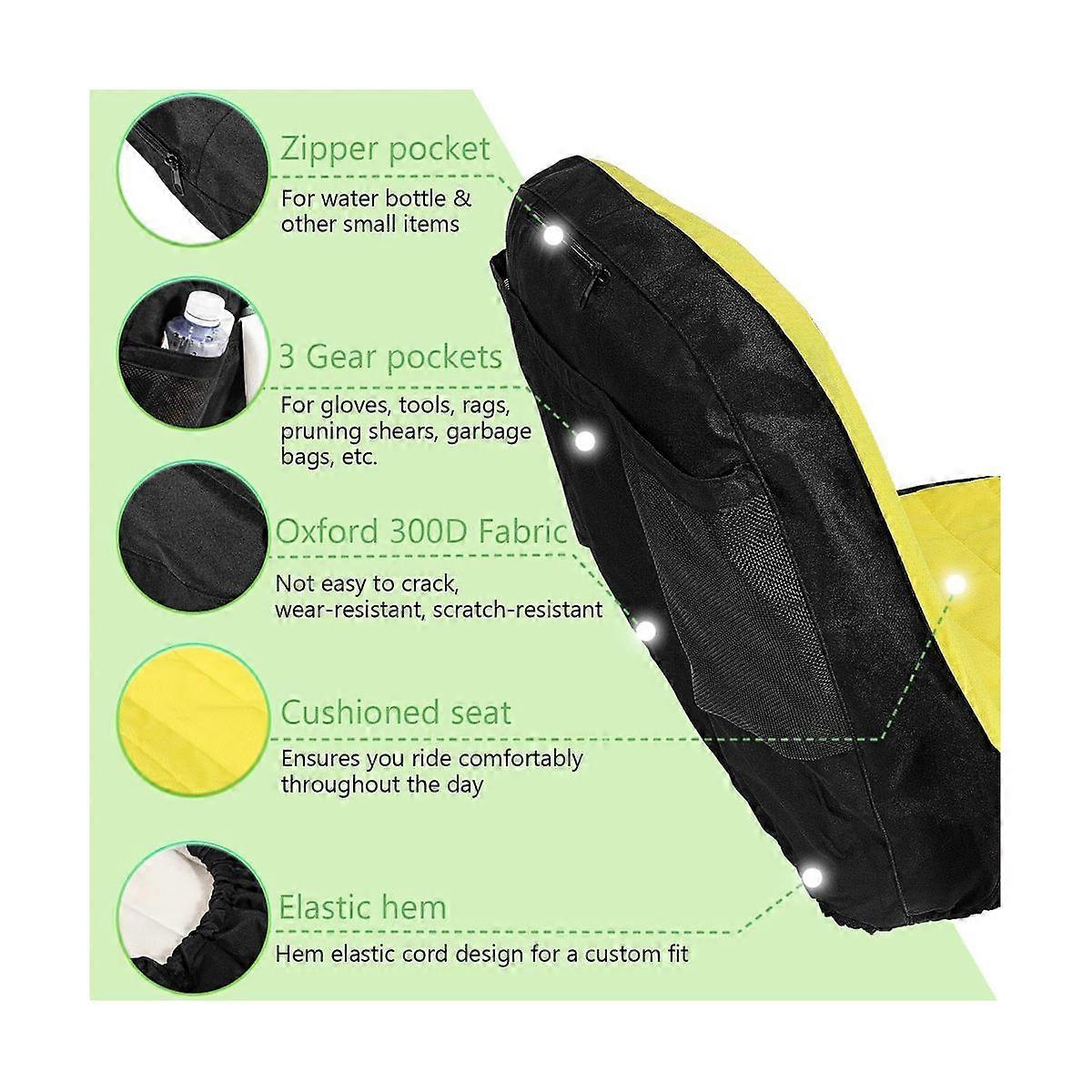 LP92334 Upgrade Seat Cover Riding Mower Cushioned Seat Up to 18Inch High for Mower & Gator, Comfort