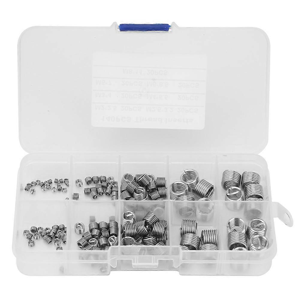 140Pcs/set Stainless Steel Wire Screw Sleeve Thread Repair Insert Kit Tool Set