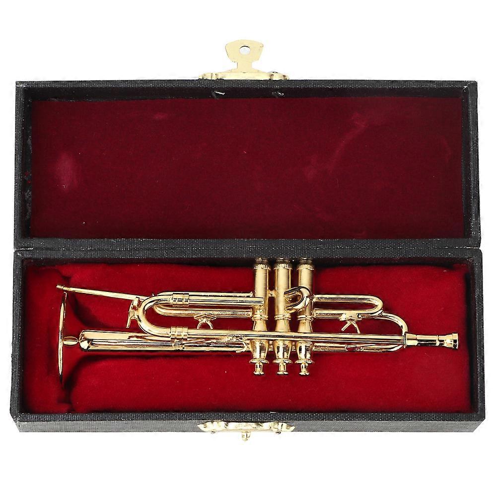 سطح المكتب الديكور باس آلة موسيقية نموذج جمع البوق الحلي الحرفية