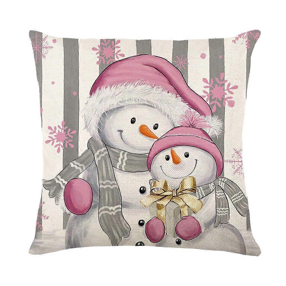 クリスマス雪だるまトナカイユーカリ枕カバーインチスロークッションケースデザイン1053jpjcjh