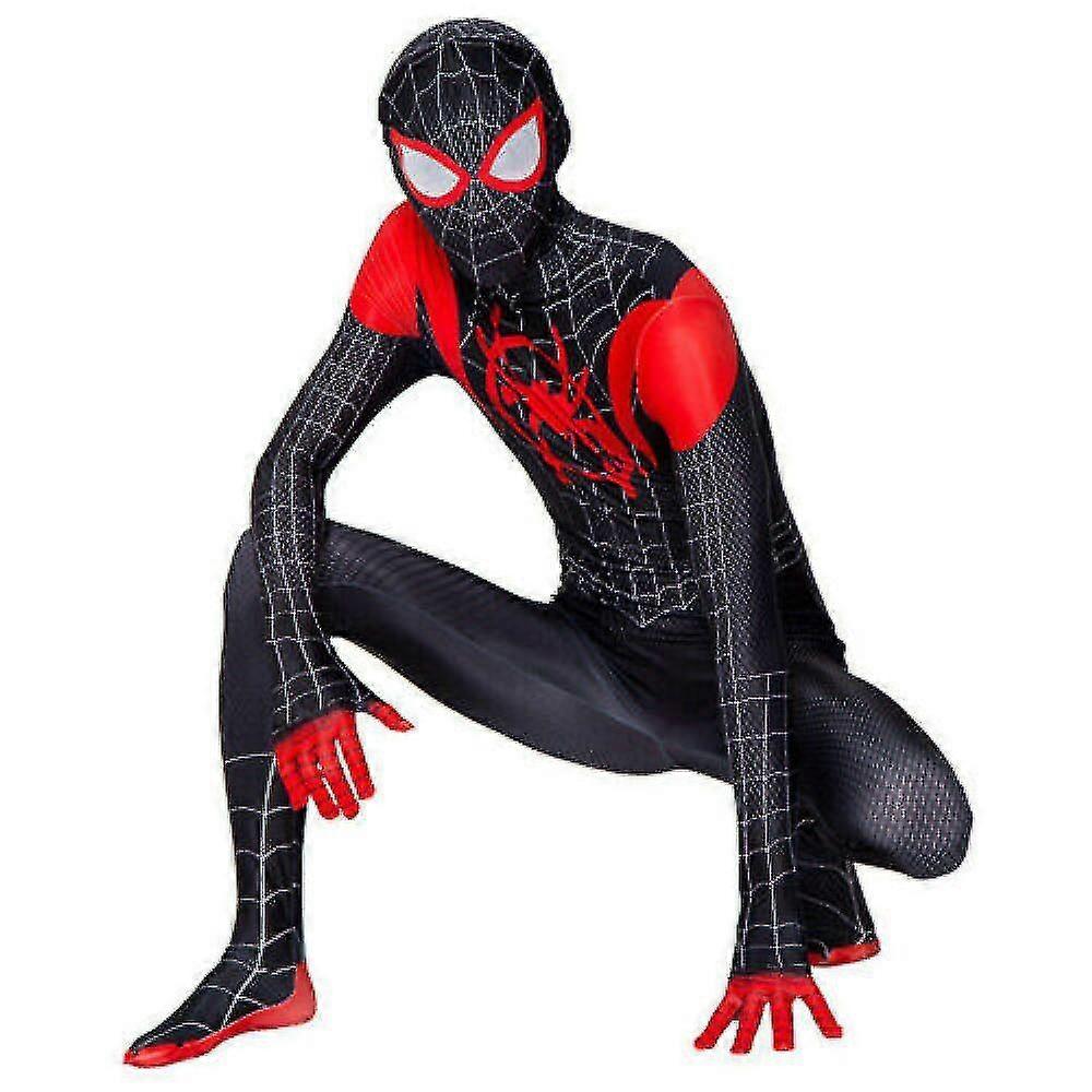スーパーヒーローコスチュームキッズマイルモラレスコスプレ大人にスパイダーマン