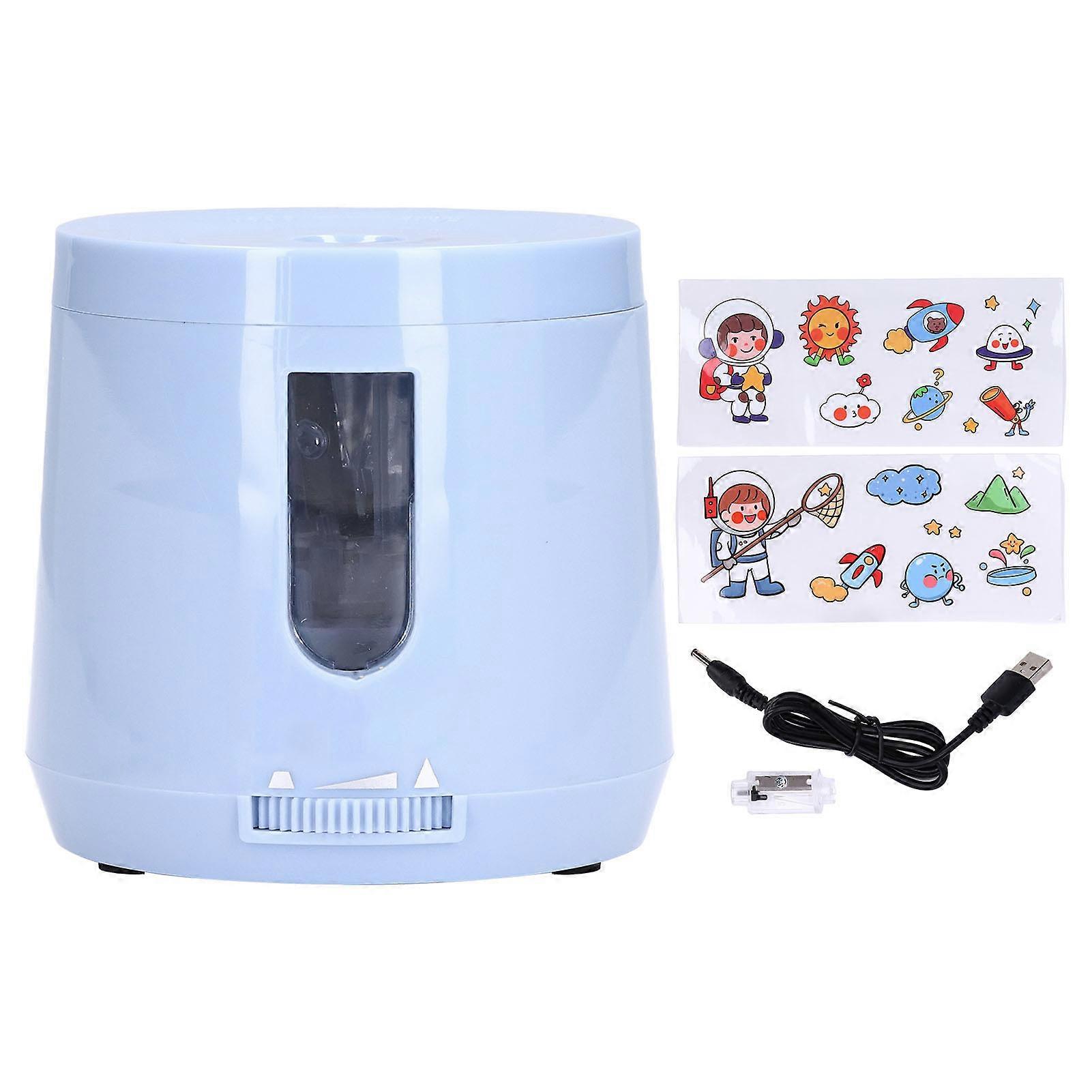 Electric Pencil Sharpener Battery USB Powered Adjustable Thickness Small Auto Sharpener for ChildrenAthens Blue