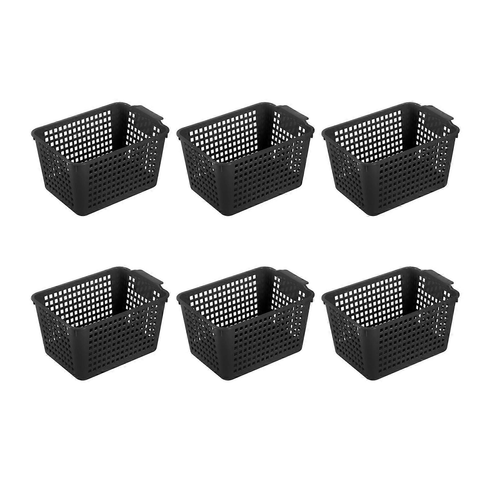 6 pezzi cestini portaoggetti vassoi organizer per dormitorio file organizer per documenti nero