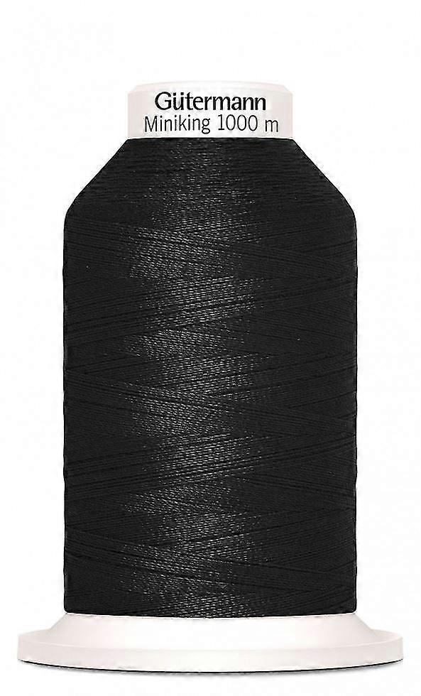 2024 Gutermann Miniking Overlocker Gevind 1000m 000 Sort - hver