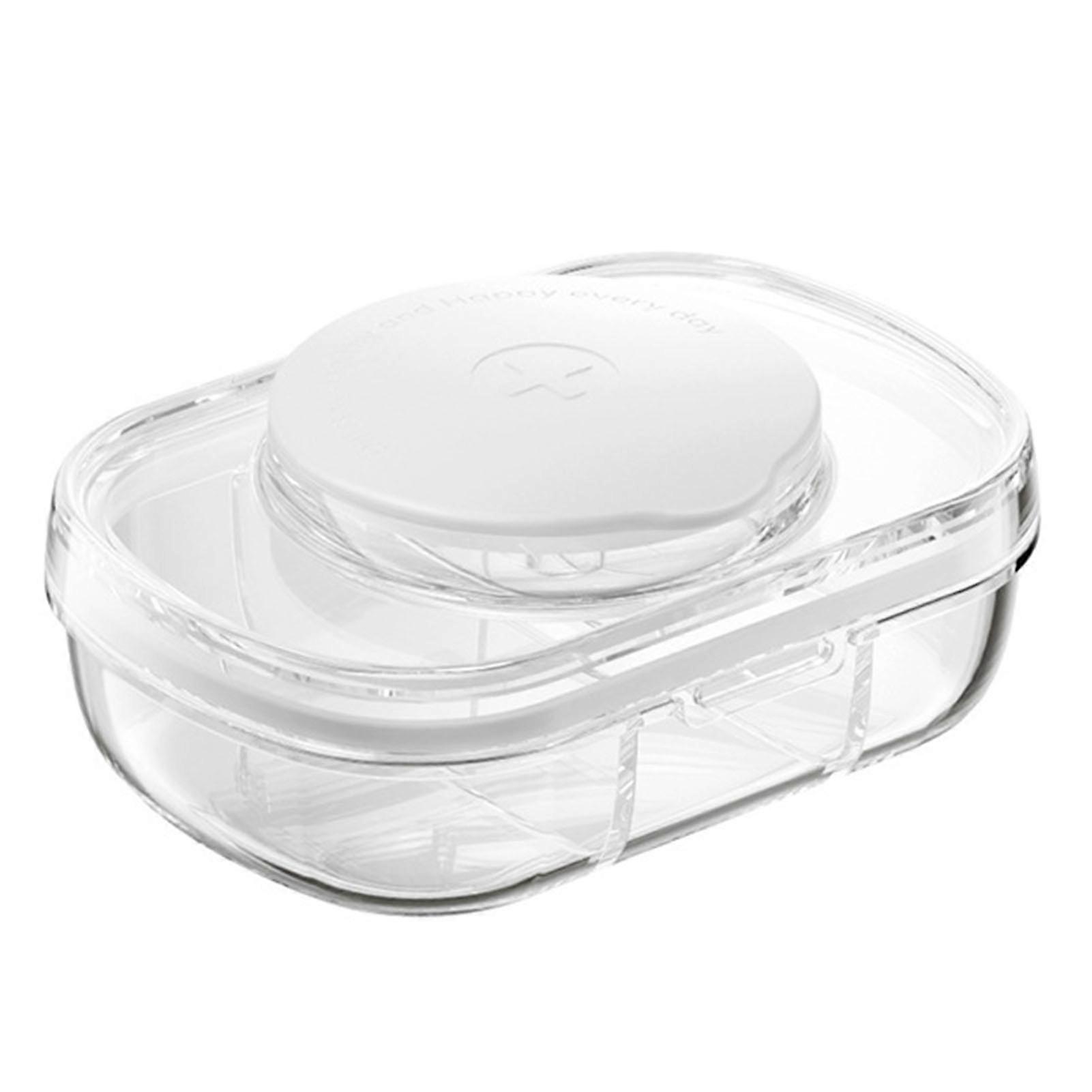 Simple Medicine Storage Box with Cutter Sturdy Waterproof Medicine Store Case for Bedroom
