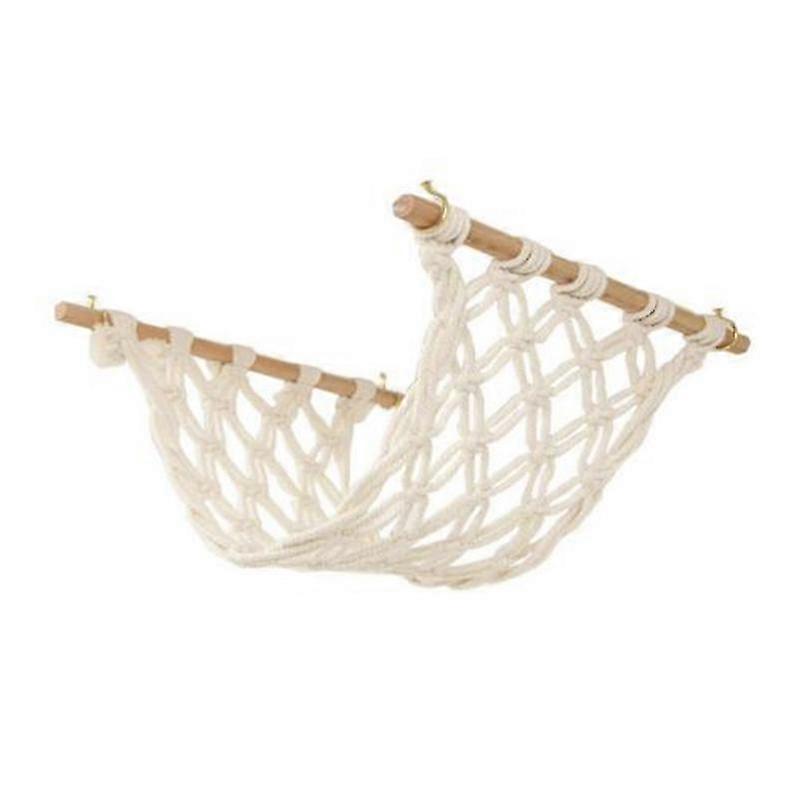 Macrame Fruit Hammock For Kitchen Under Cabinet, Hammock Fruit Holder Net And For Hanging Fruit Bas