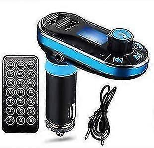 Bluetooth Fm Transmitter, Wireless Radio Adapter Hands-free Car Kit With 1.7 Inch Display, Qc3.0 And Smart 2.4a Dual Usb Ports, Aux Input/output, Tf
