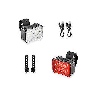 Mountain Bike Outdoor Night Riding Light Warning Front And Rear Taillights,riding Equipment