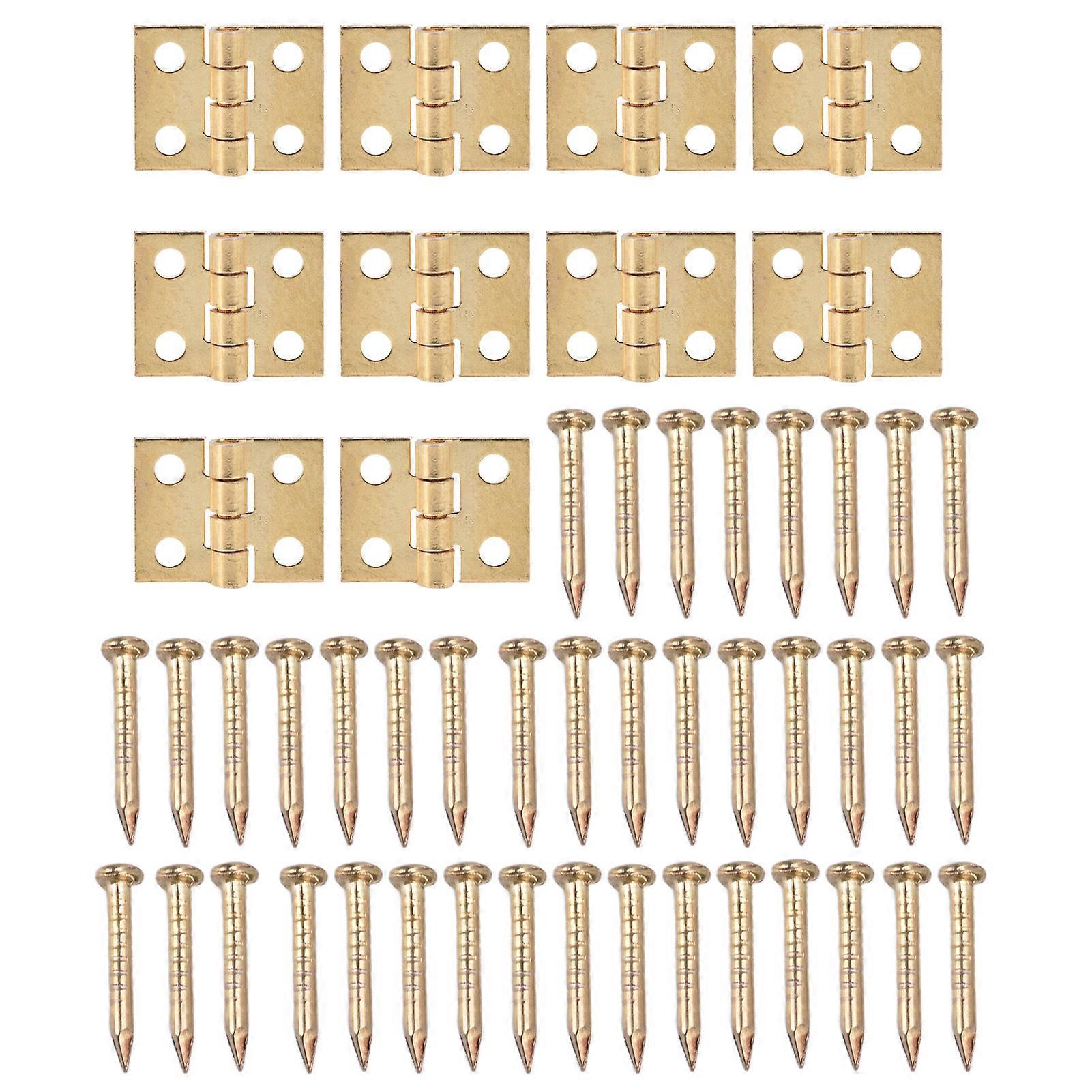 Mini Butler Tray Hinge Set Simulation Metal Miniature Furniture Hinge Pair for 1:12 Dollhouse