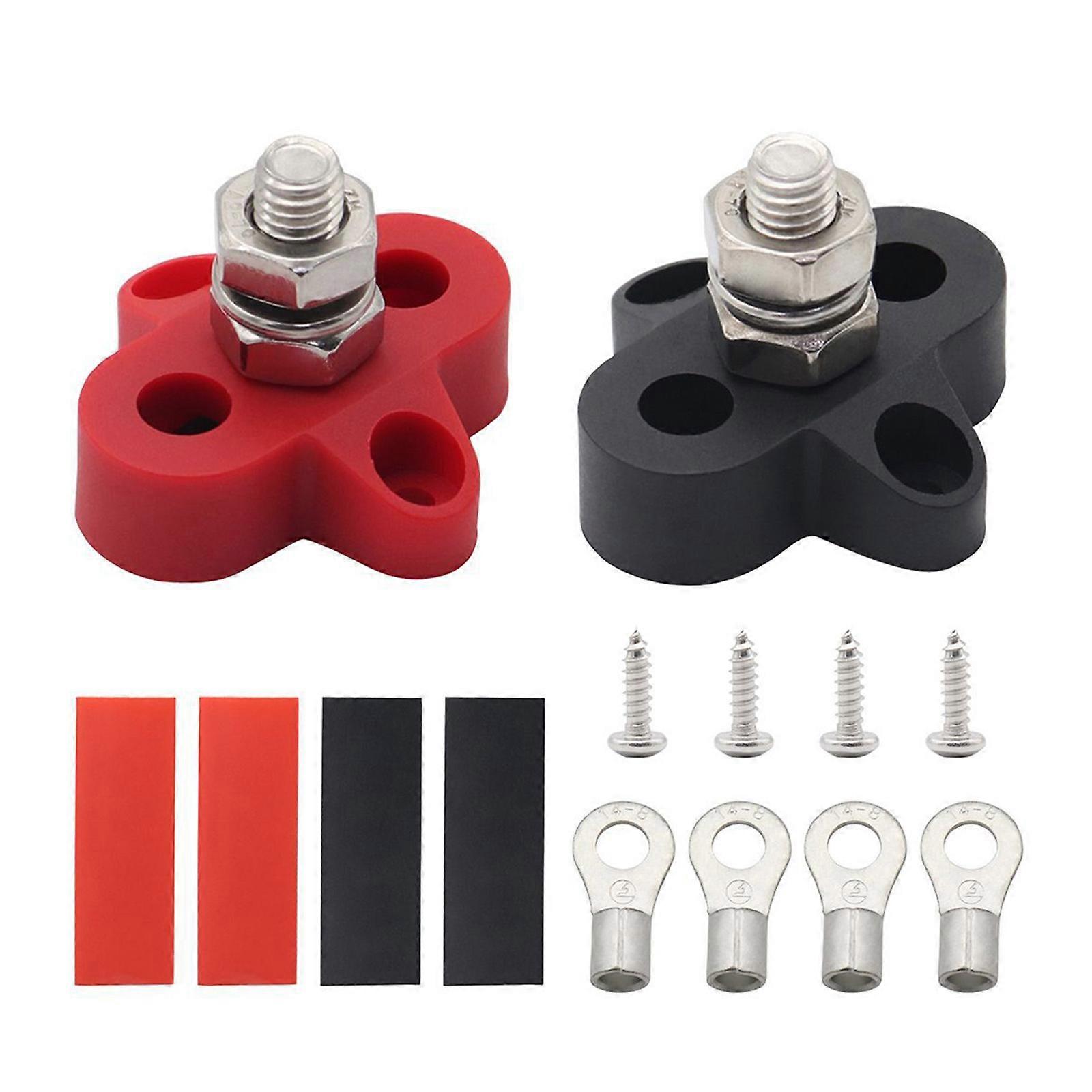 M6/M8/M10 Battery Power Distribution Terminal Block Stud Junction Post Set