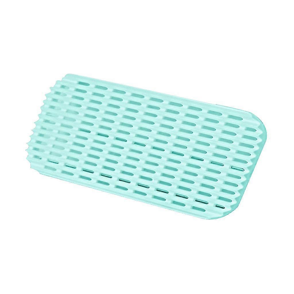 Bar Silicone Outflow Pad Drying Mat Dish Kitchen Thick Counter Deep Grooves Dry