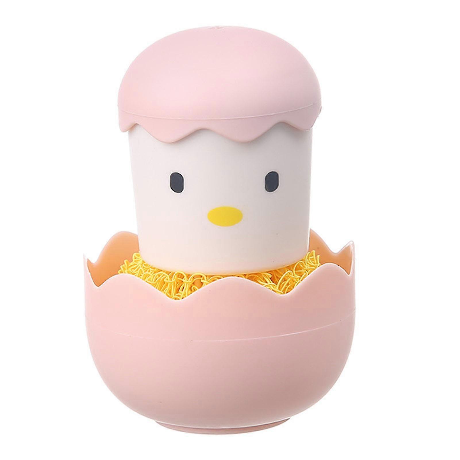 Chicken Eggs Shape Pot Brush Endearing Multipurpose Pot Cleaning Tool for Kitchen