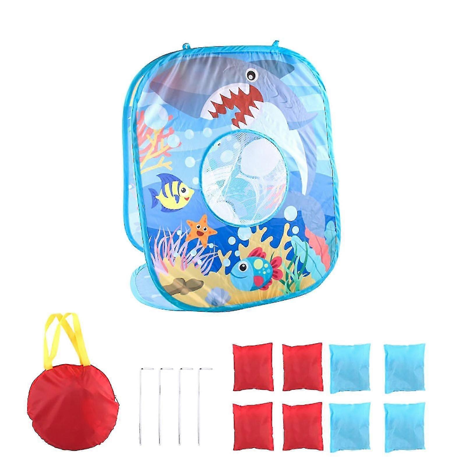 Foldable Kids' Game Board With 8 Colorful Toss Bags Easy To Carry Outd