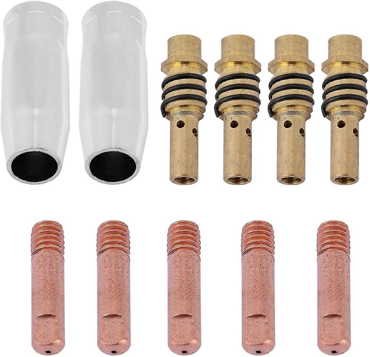 Welding Torch Nozzle, 11pcs Nozzles Contact Tip Holders Accessory Mig Welder Consumable Fit