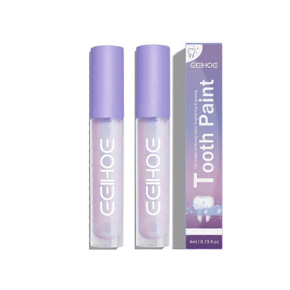 2pcs Zahnaufhellung Gel-Stift Instant Gloss Zahnfarbe Stift Whitener Fleckenentferner