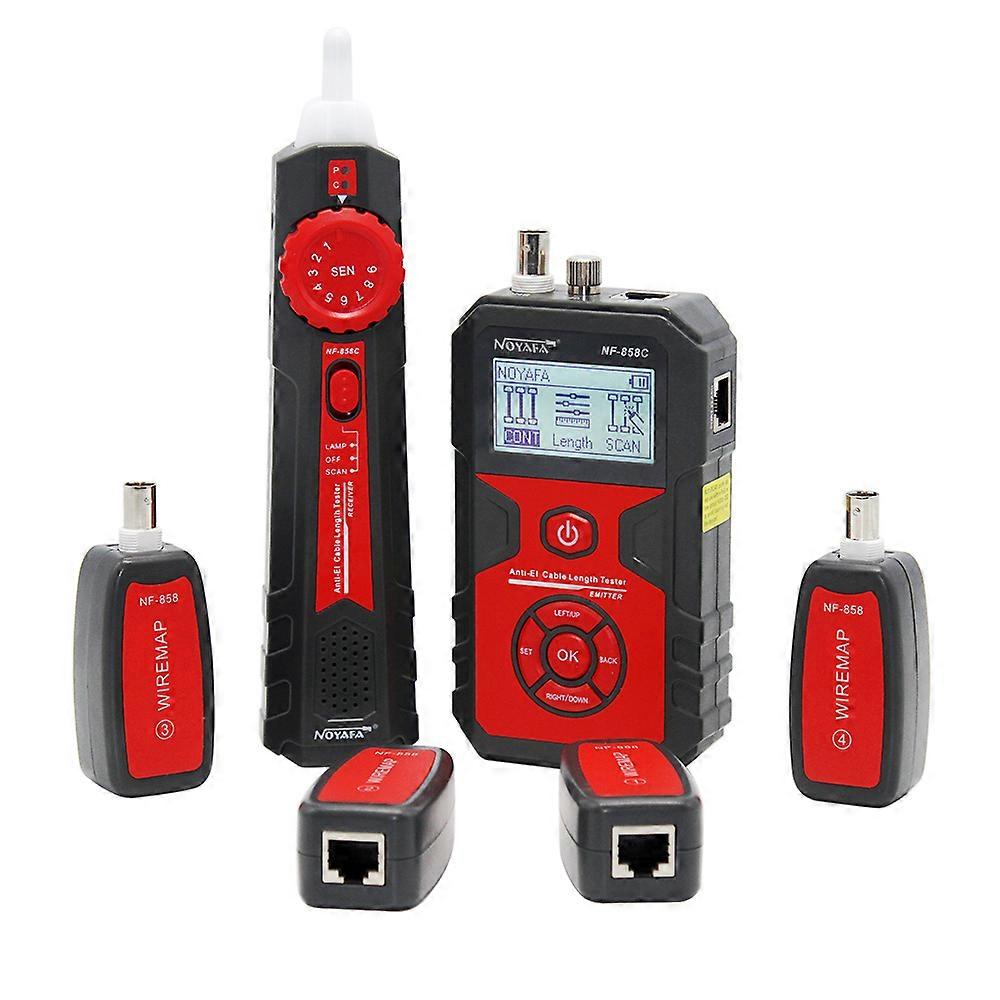 NF-858C Trace Cable Line Locator Portable Wire Tracker Cable Tester Finder Network Cable Testing BNC Measure Cable Length
