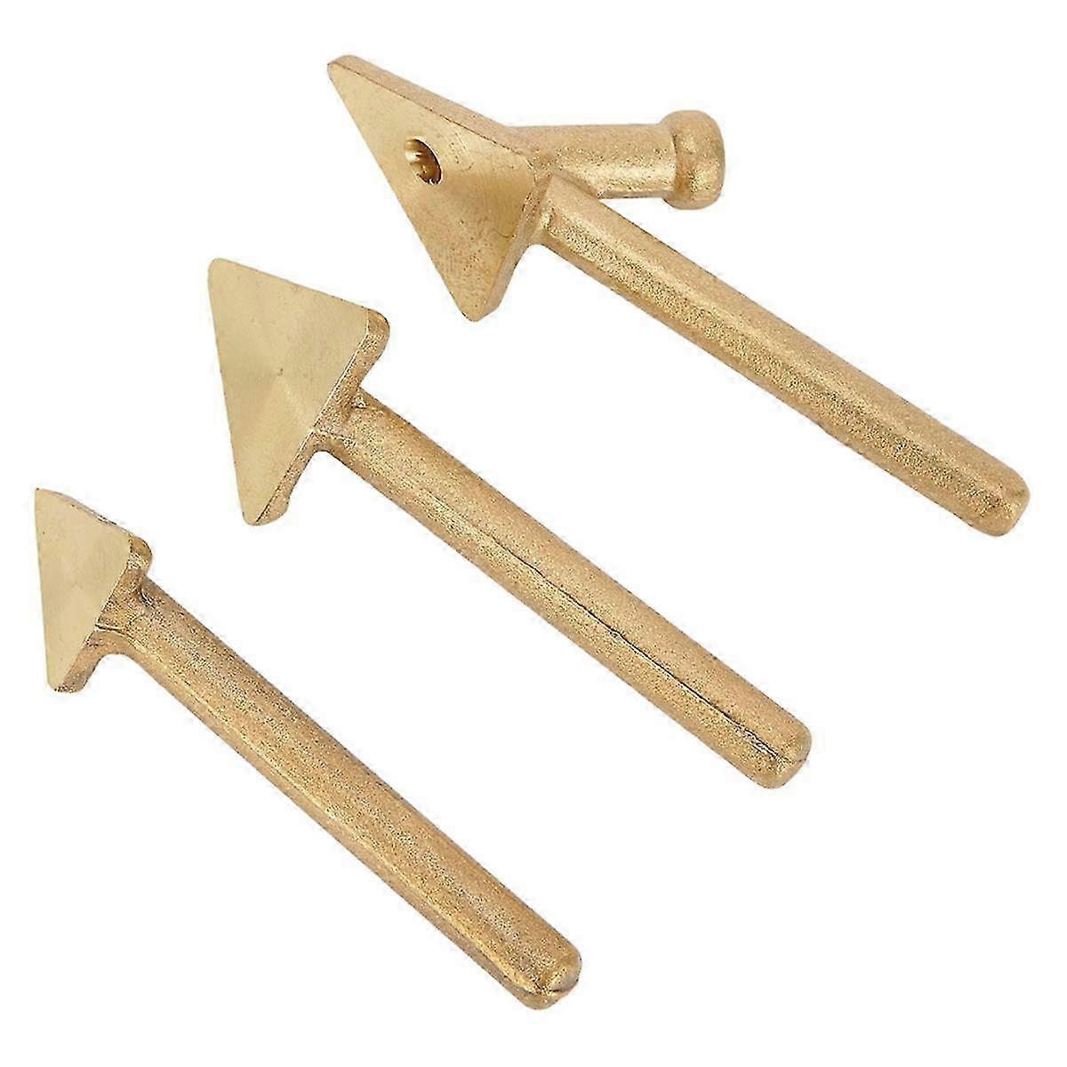 3Pcs Iron Plastic Welder Soldering Iron Tips Copper Repair Triangular Smoothing Welding Tips Replac